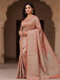 Orange Woven Design Art Silk Kanjivaram Saree