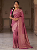 Maroon Woven Design Art Silk Kanjivaram Saree