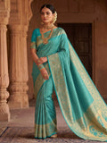 Firozee Woven Design Art Silk Kanjivaram Saree