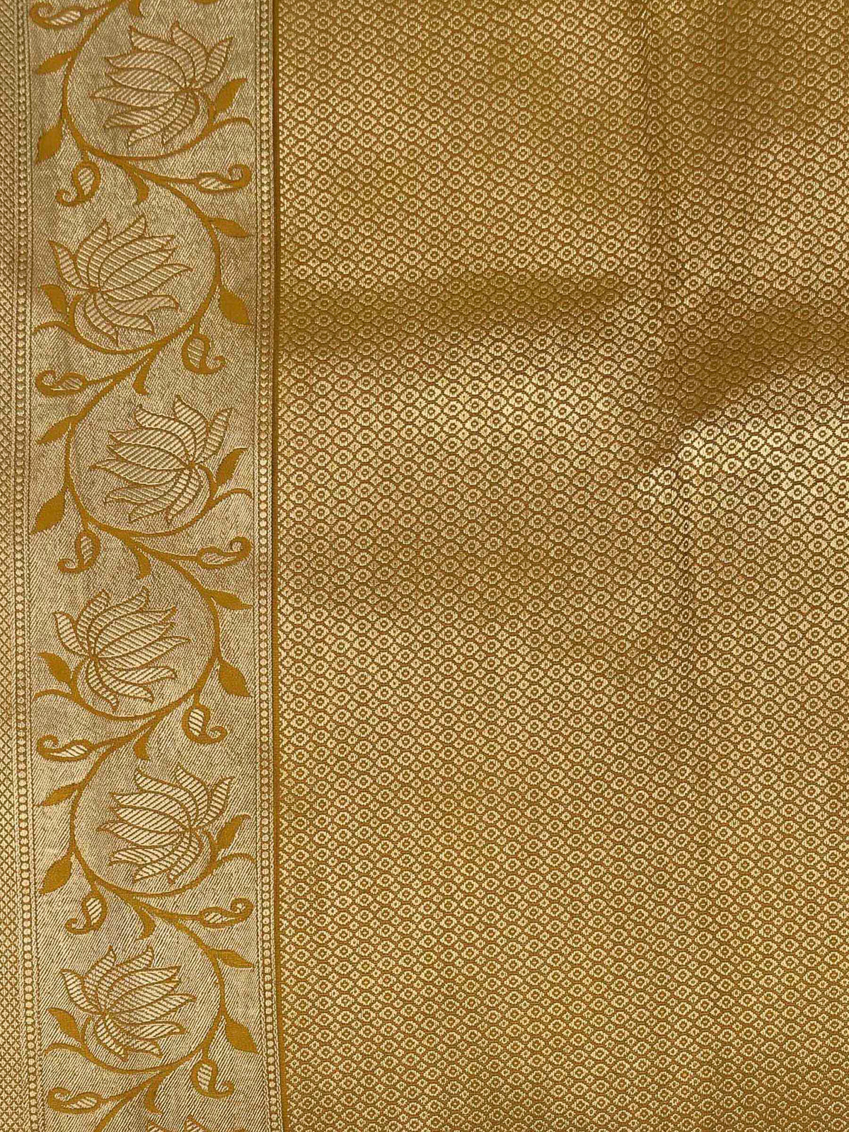 Mustard Woven Design Art Silk Kanjivaram Saree
