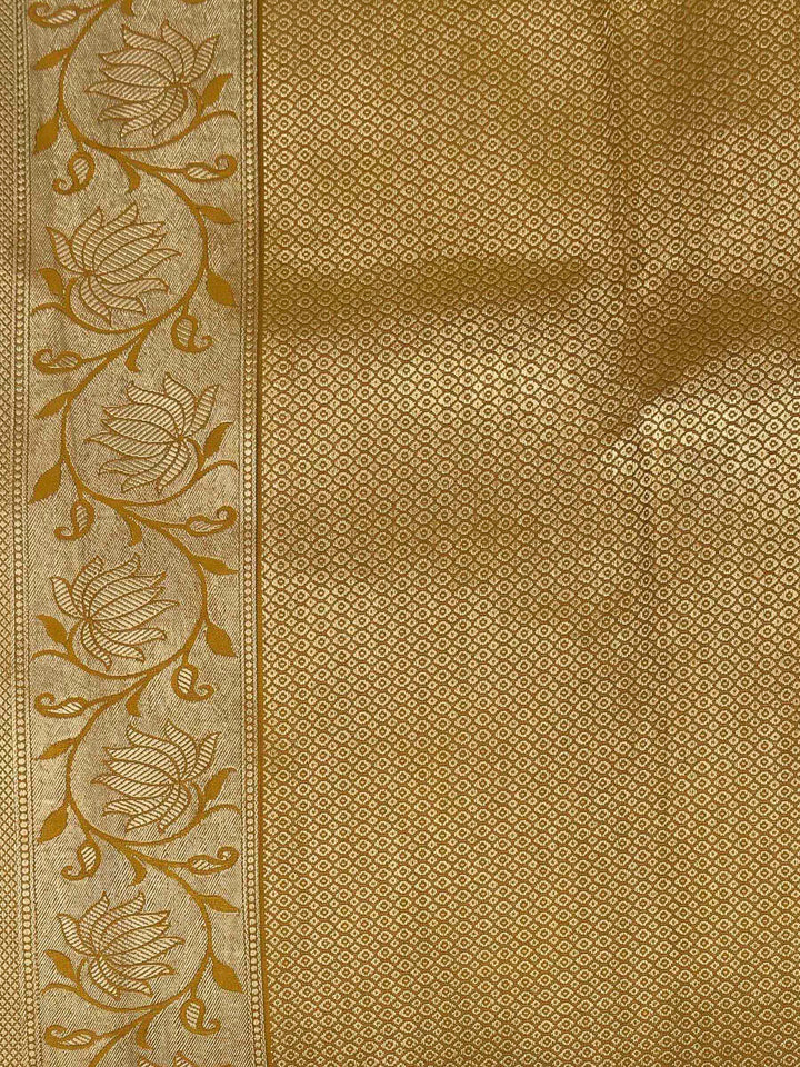 Mustard Woven Design Art Silk Kanjivaram Saree