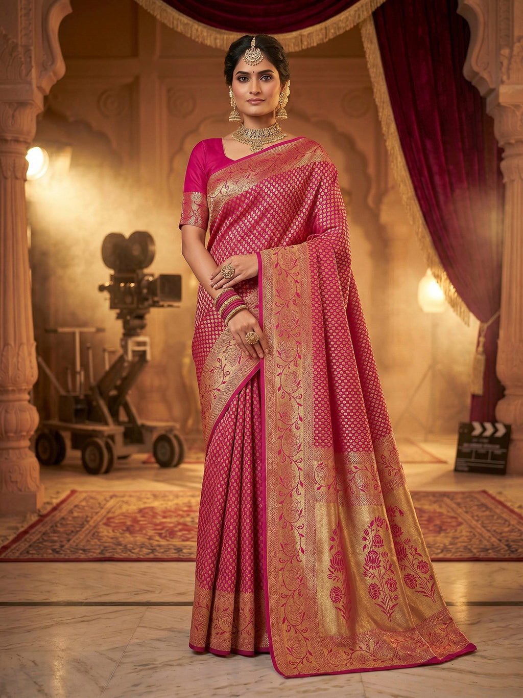Rani Woven Design Art Silk Kanjivaram Saree