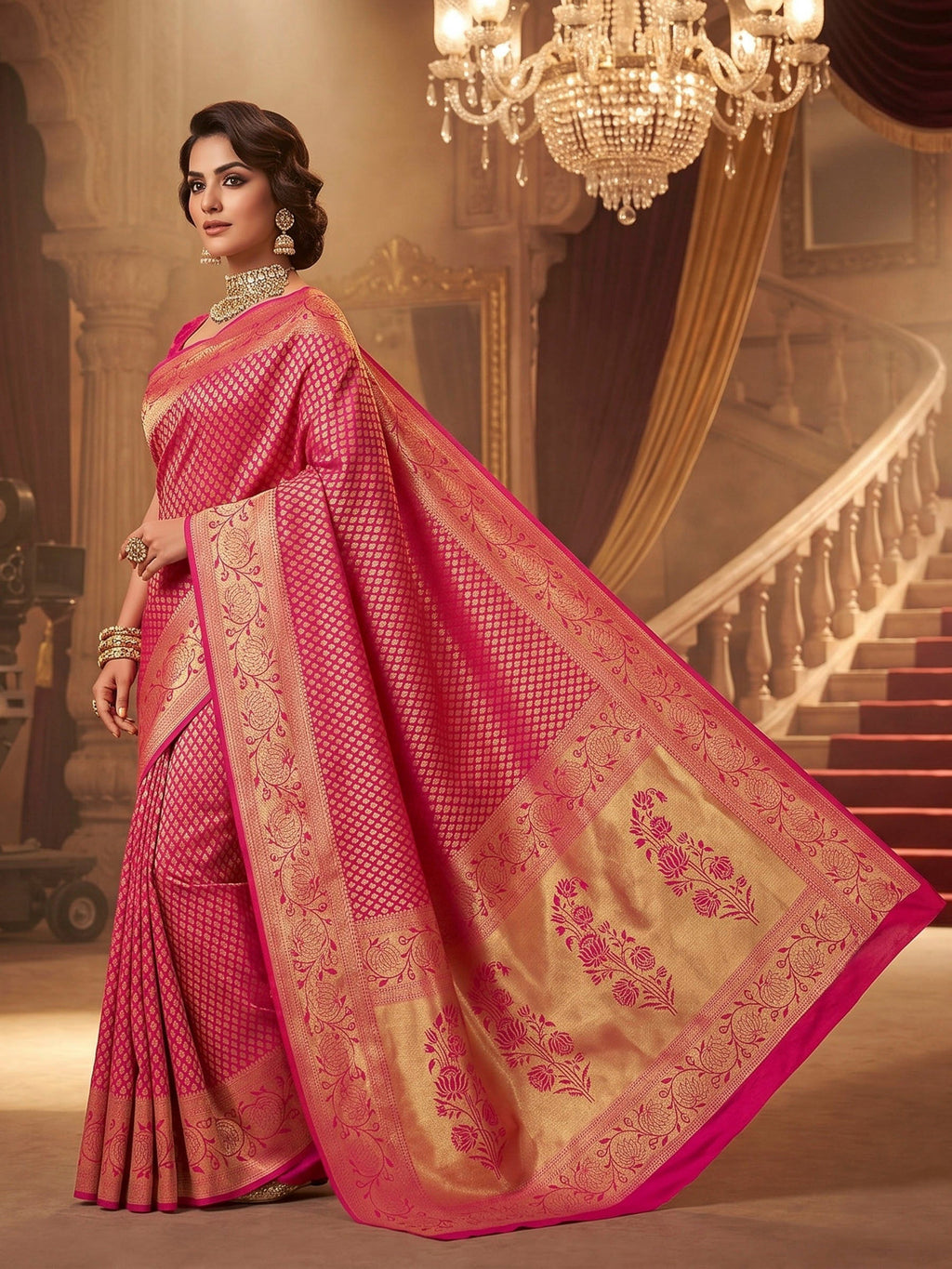 Rani Woven Design Art Silk Kanjivaram Saree