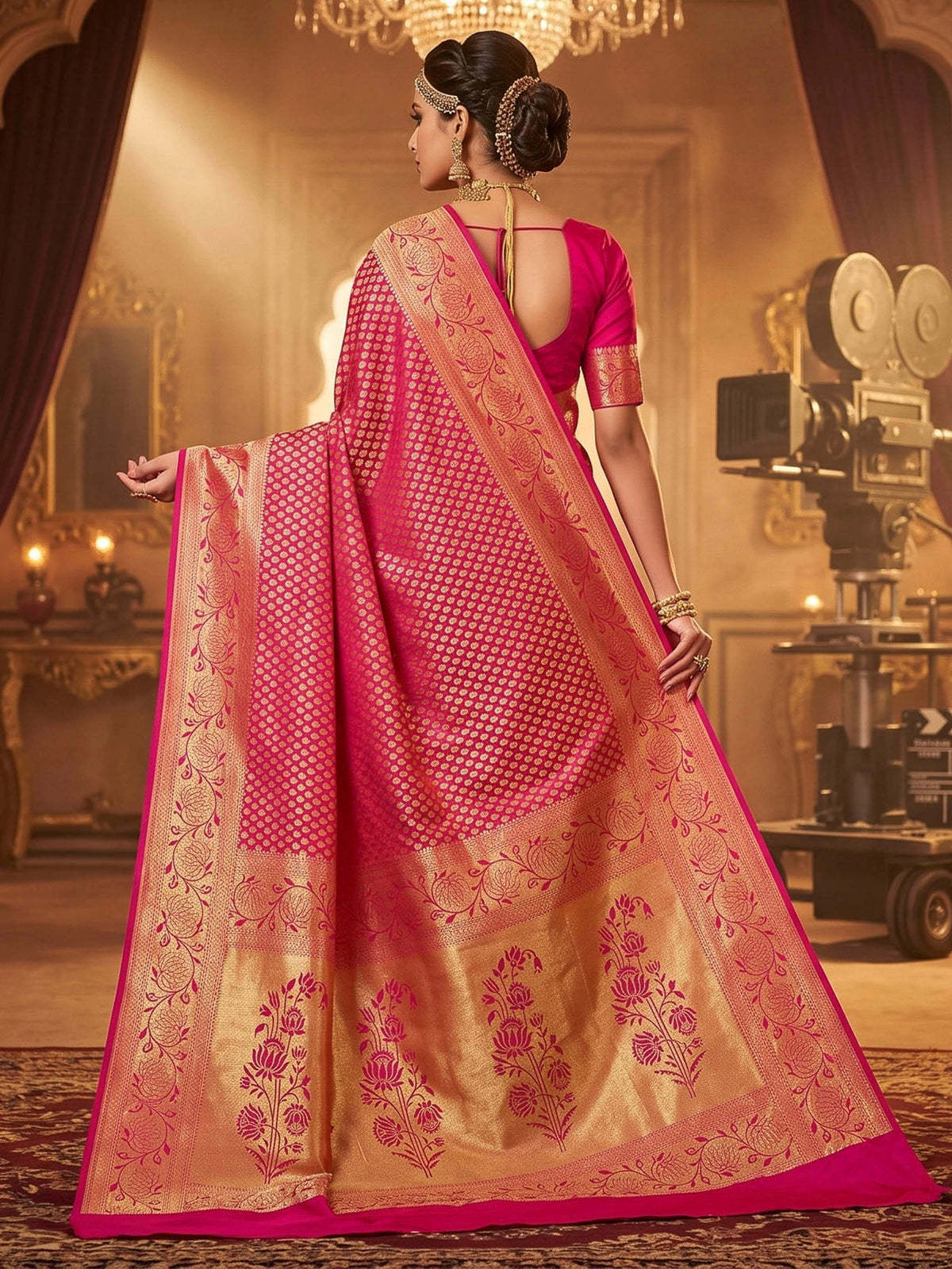 Rani Woven Design Art Silk Kanjivaram Saree