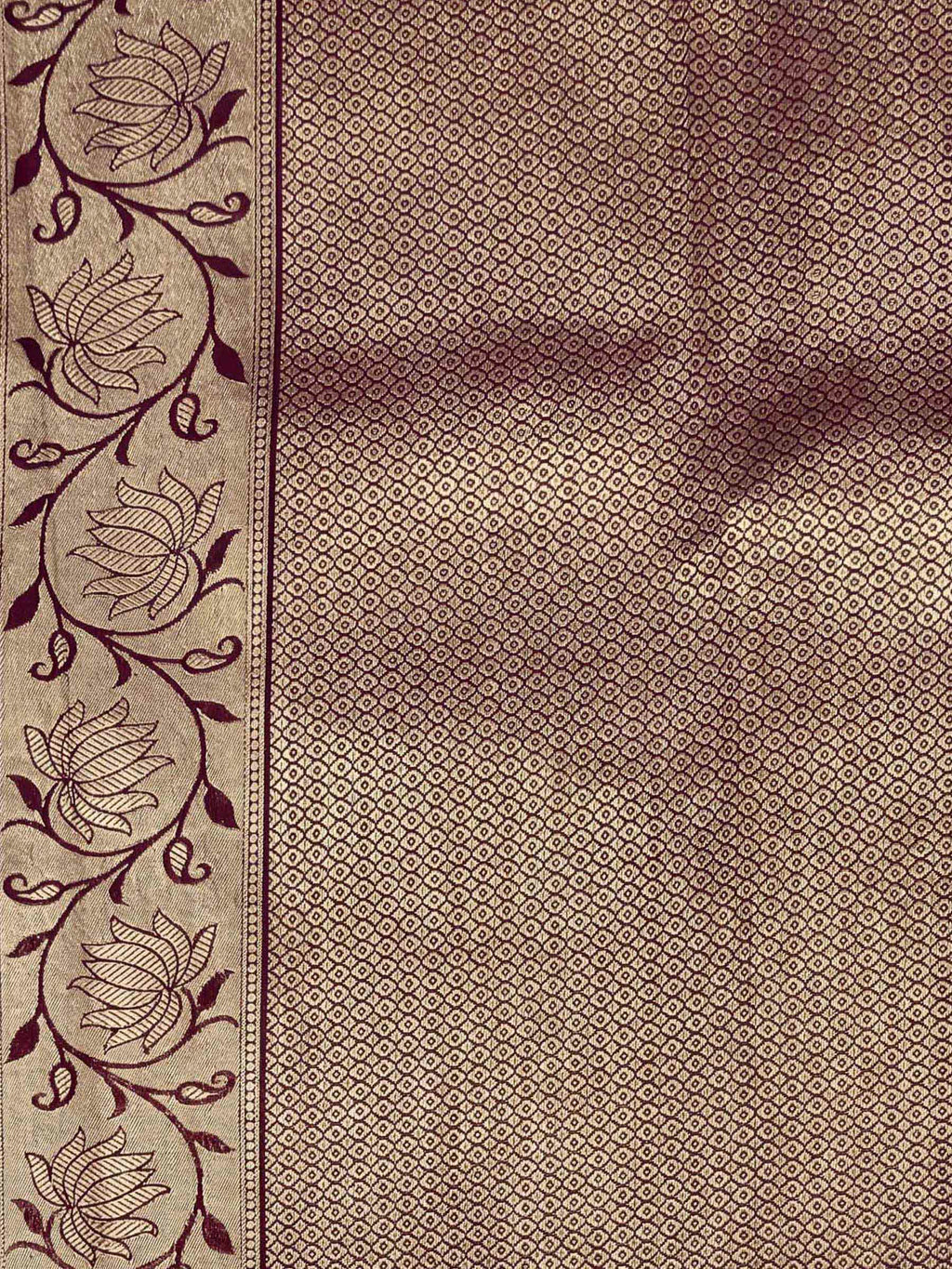 Wine Woven Design Art Silk Kanjivaram Saree