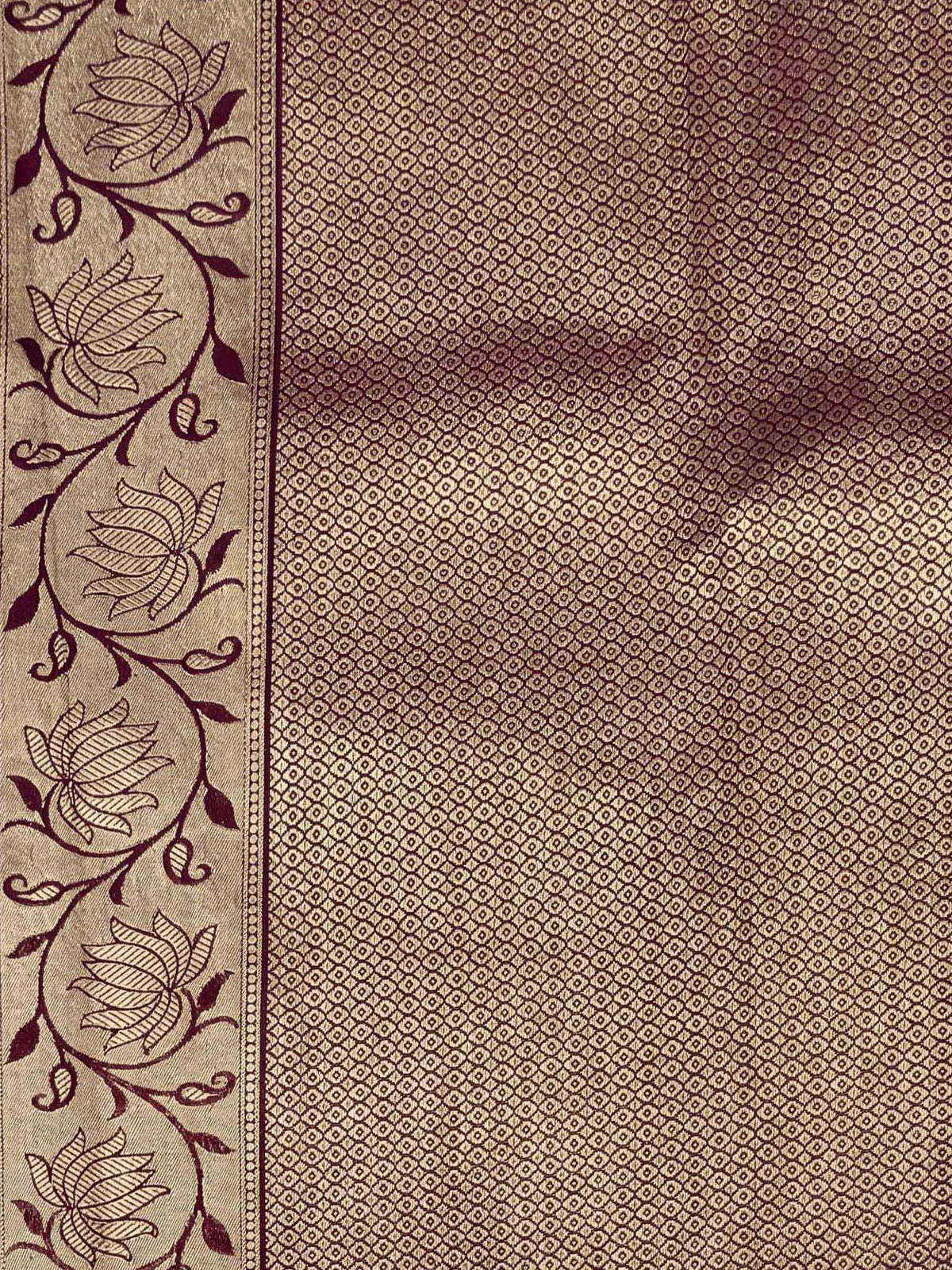 Wine Woven Design Art Silk Kanjivaram Saree