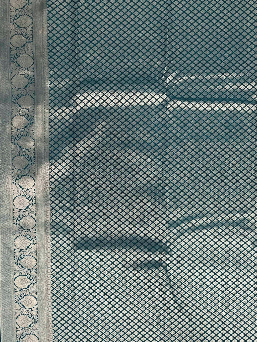Lake Blue Woven Design Art Silk Kanjivaram Saree