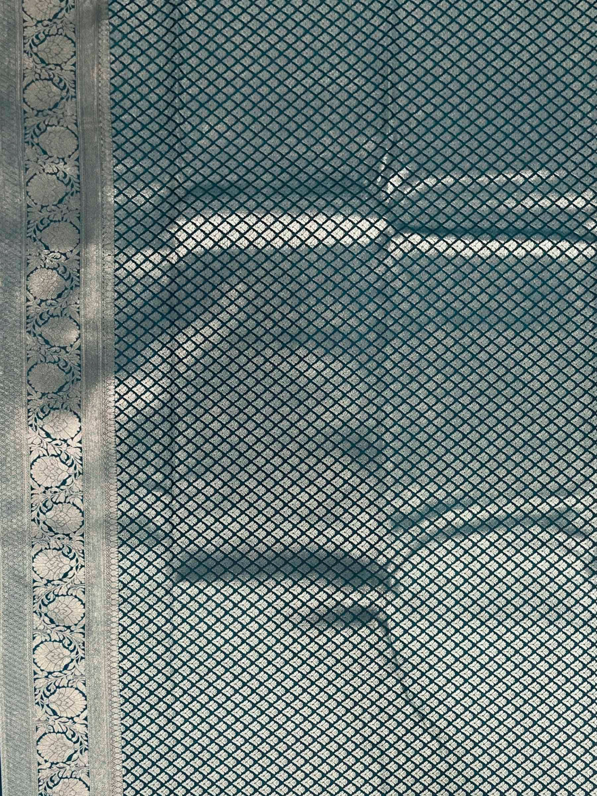 Lake Blue Woven Design Art Silk Kanjivaram Saree
