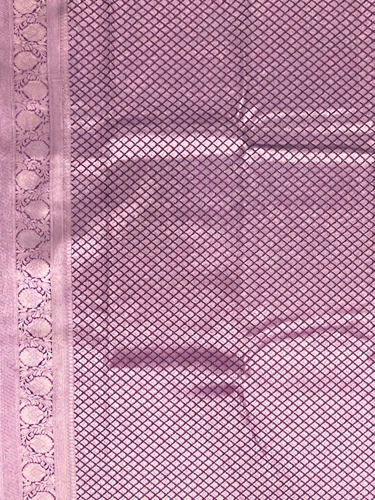 Lavender Woven Design Art Silk Kanjivaram Saree