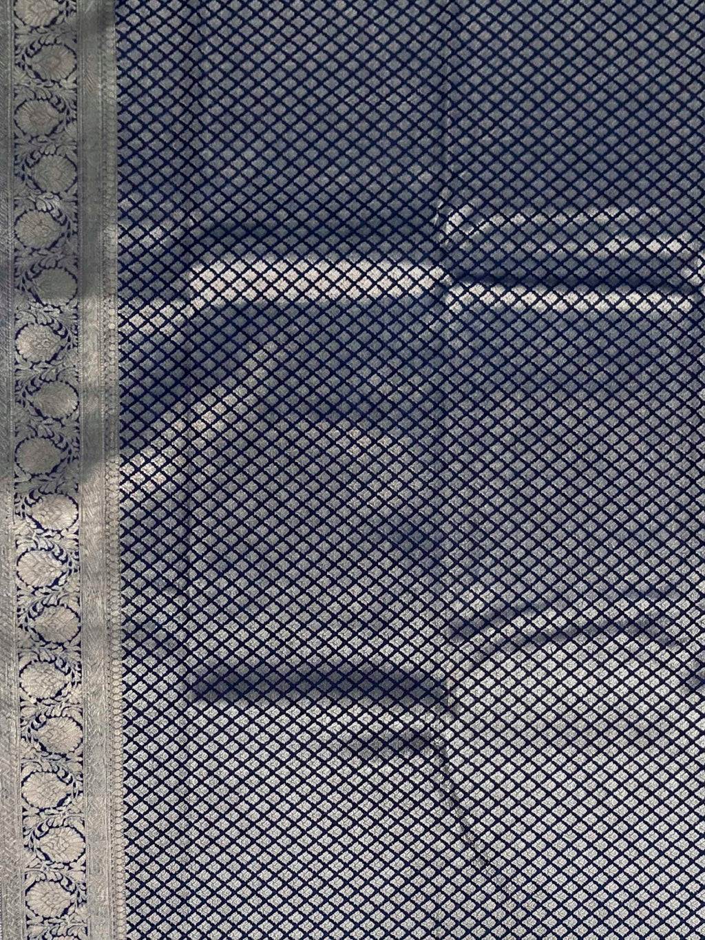 Navy Blue Woven Design Art Silk Kanjivaram Saree