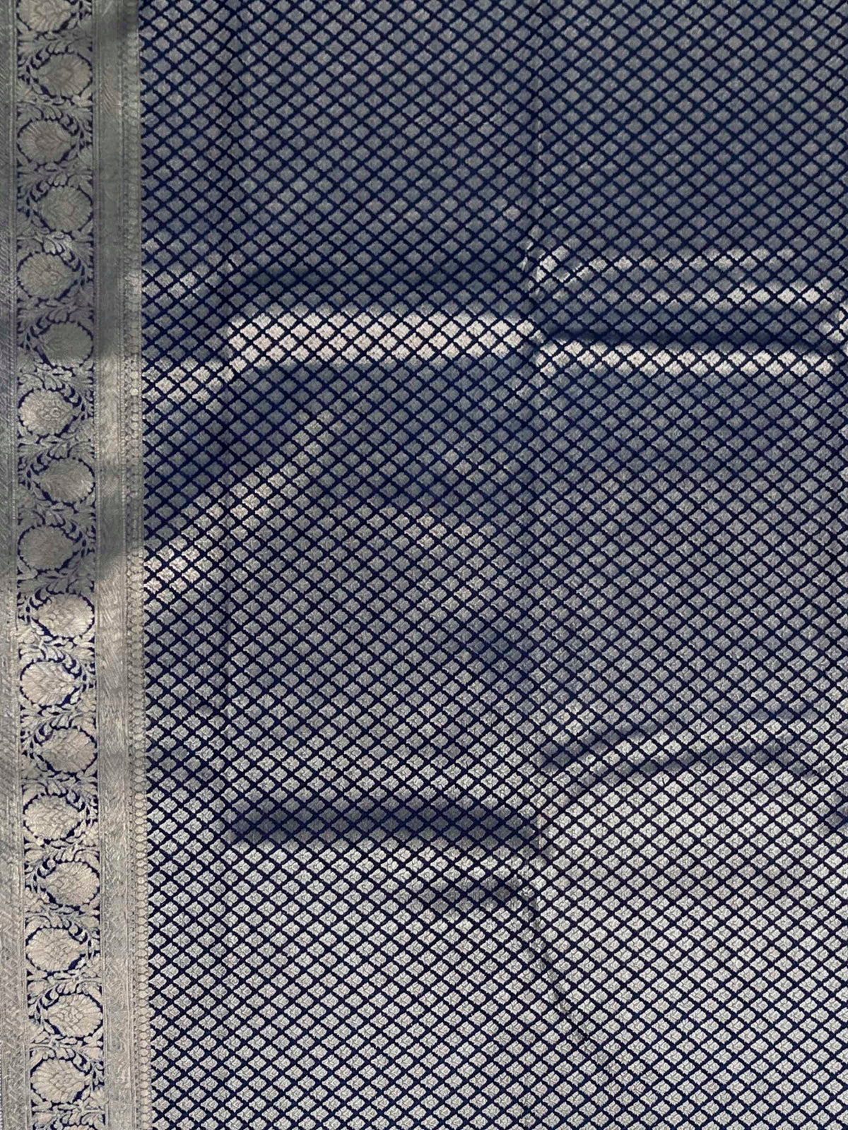 Navy Blue Woven Design Art Silk Kanjivaram Saree