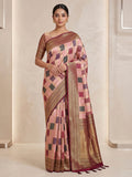 Pink Art Silk Woven Saree
