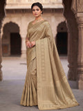 Off White Woven Design Art Silk Kanjivaram Saree