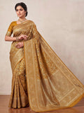 Yellow Woven Design Art Silk Kanjivaram Saree