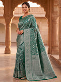 Green Woven Design Art Silk Kanjivaram Saree