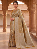 Mustard Woven Design Art Silk Kanjivaram Saree