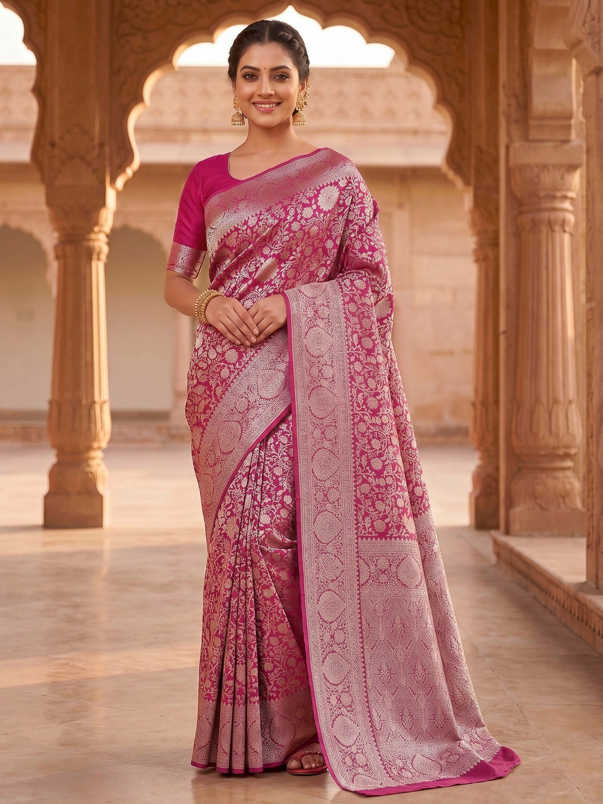 Rani Woven Design Art Silk Kanjivaram Saree