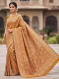 Mustard Woven Design Art Silk Kanjivaram Saree