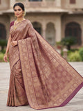 Wine Woven Design Art Silk Kanjivaram Saree