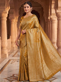 Mustard Woven Design Art Silk Kanjivaram Saree