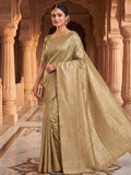 Off White Woven Design Art Silk Kanjivaram Saree