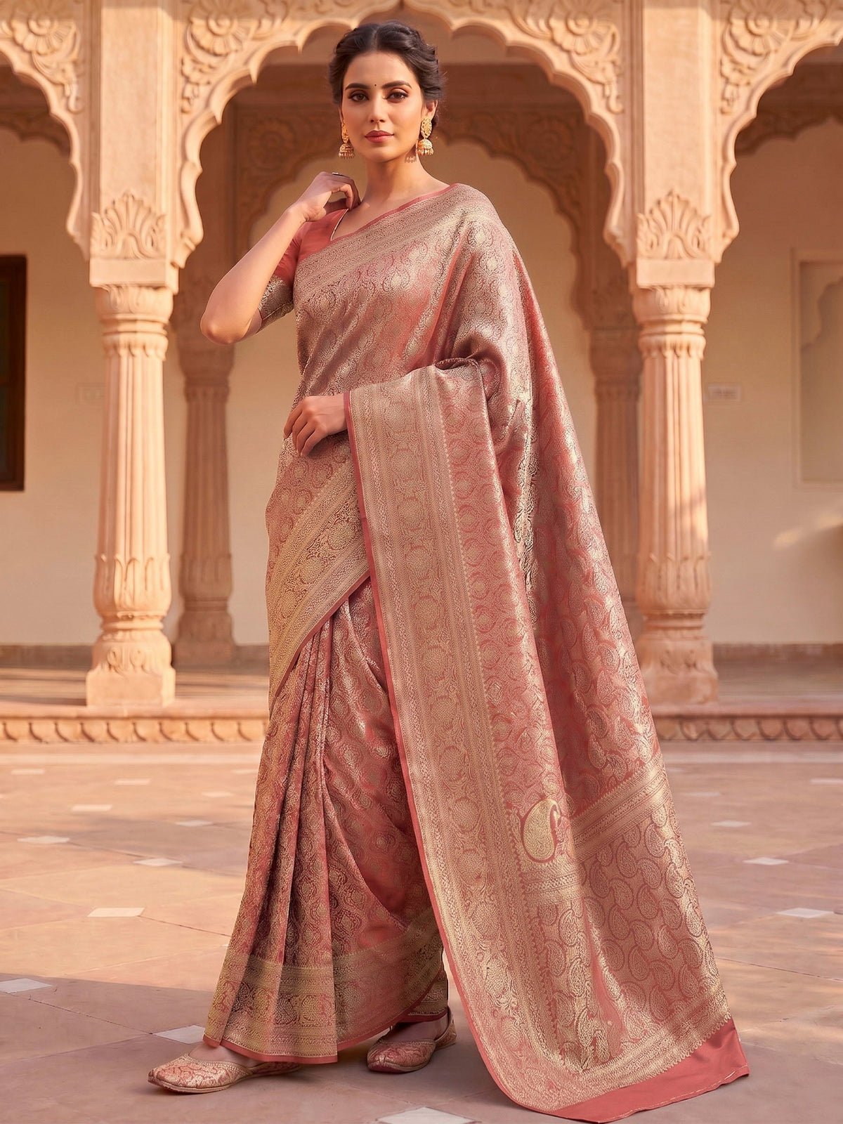 Gazari Woven Design Art Silk Kanjivaram Saree
