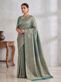 Blue Woven Design Art Silk Kanjivaram Saree