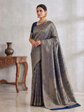 Blue Woven Design Art Silk Kanjivaram Saree