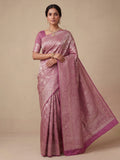Lavender Woven Design Art Silk Kanjivaram Saree
