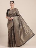 Black Woven Design Art Silk Kanjivaram Saree