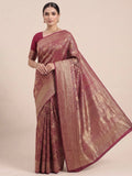 Pink Woven Design Art Silk Kanjivaram Saree