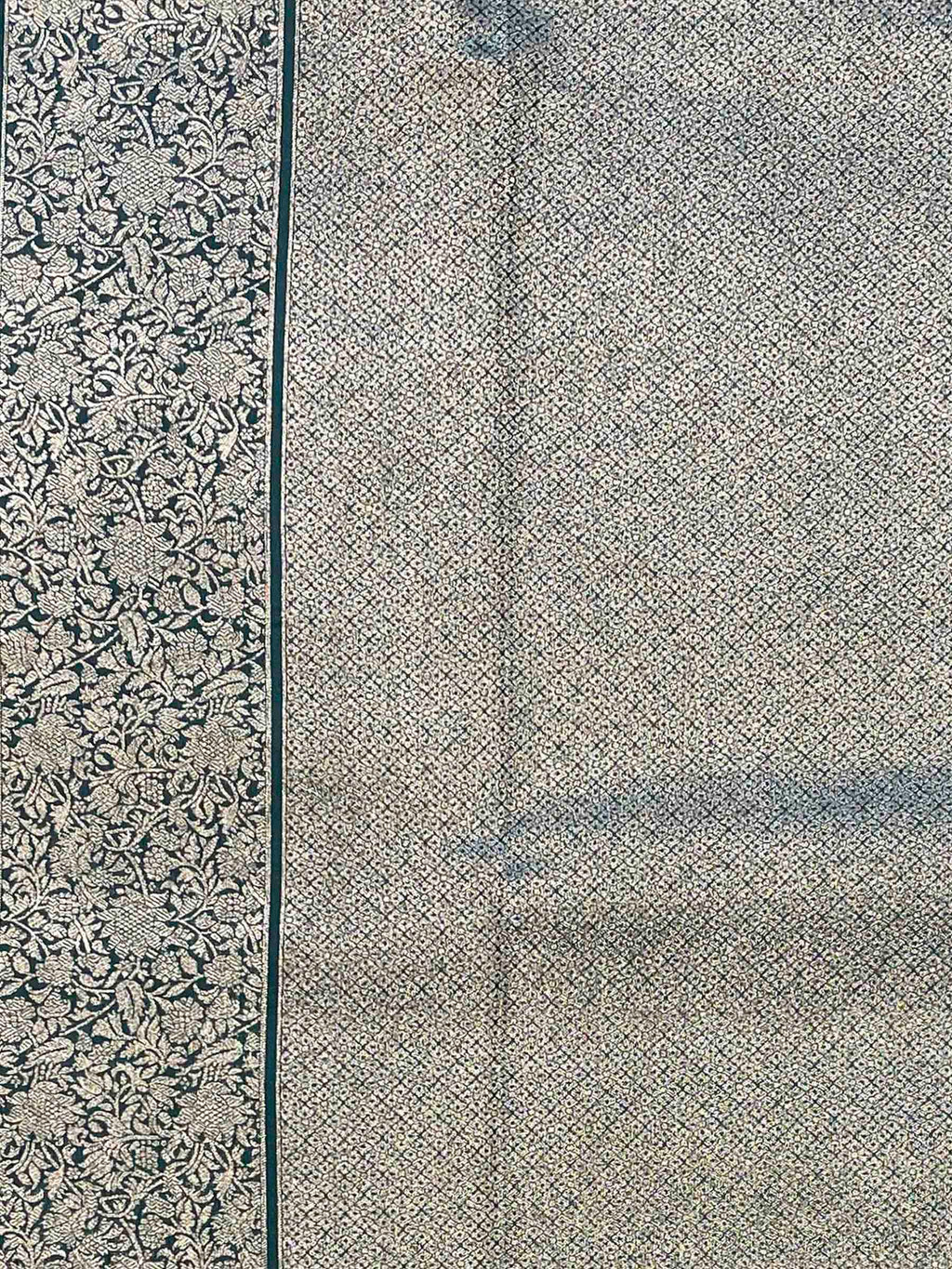 Bottle Green Woven Design Art Silk Kanjivaram Saree