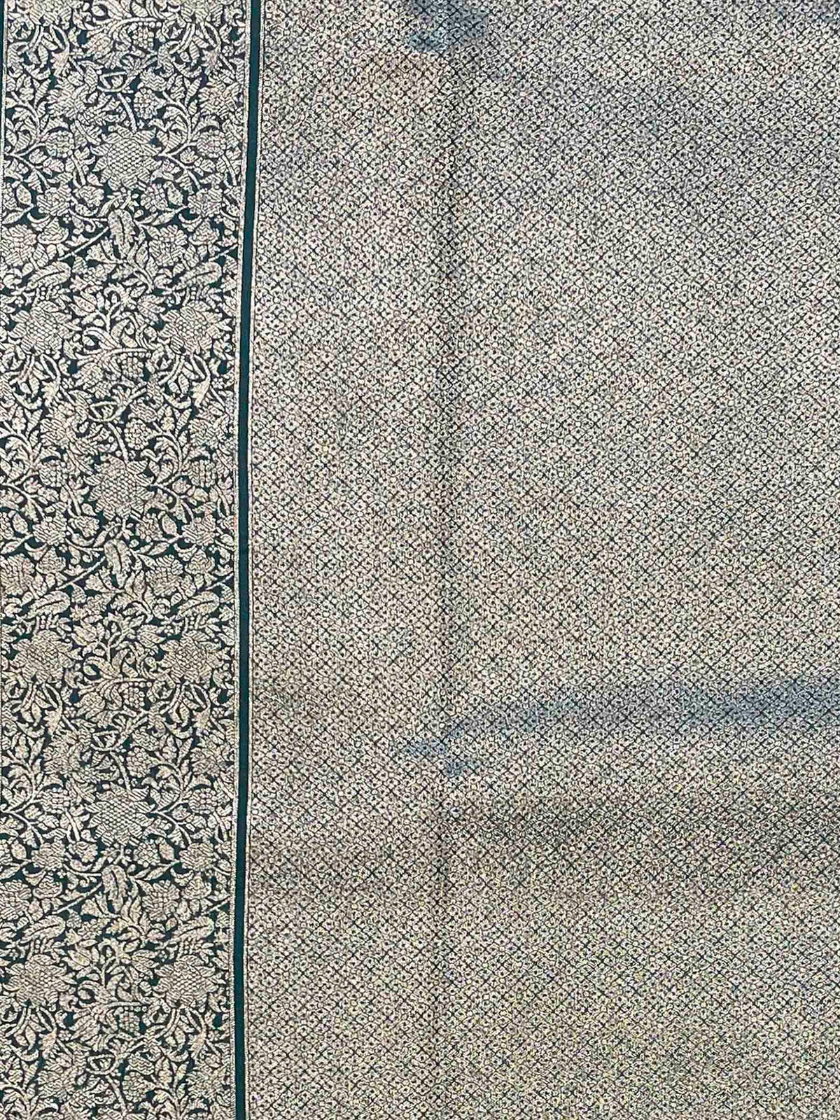Bottle Green Woven Design Art Silk Kanjivaram Saree