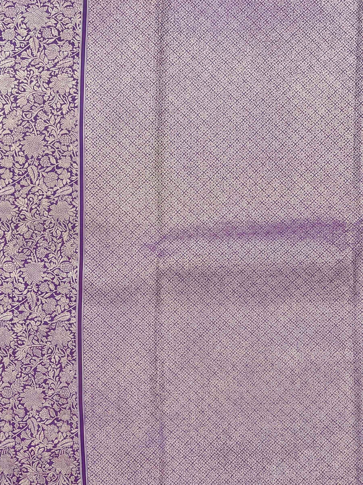 Lavender Woven Design Art Silk Kanjivaram Saree