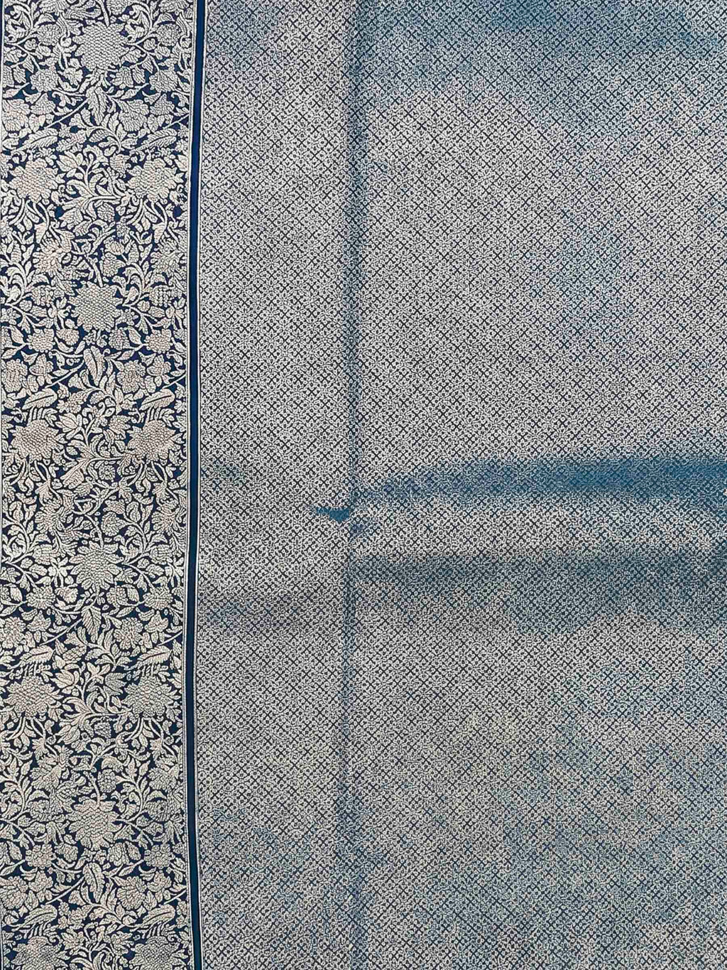 Peacock Blue Woven Design Art Silk Kanjivaram Saree