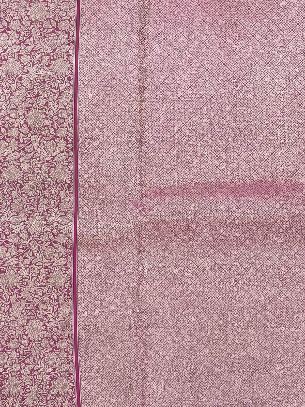 Pink Lavender Woven Design Art Silk Kanjivaram Saree