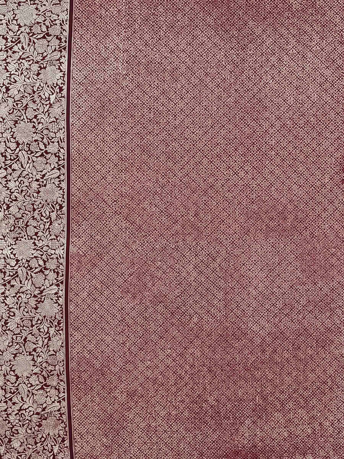 Wine Woven Design Art Silk Kanjivaram Saree