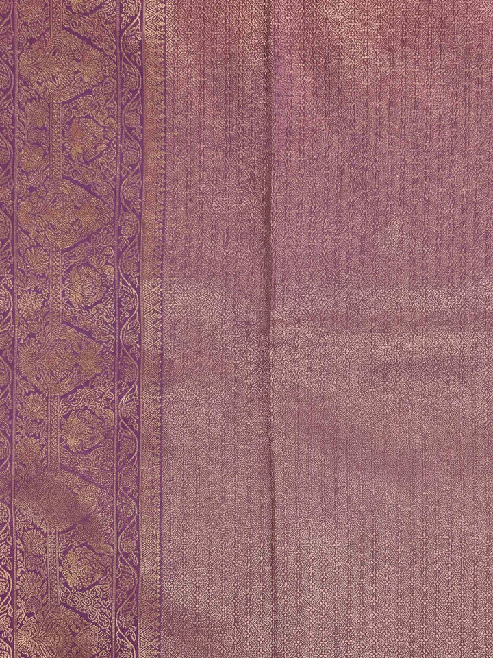 Lavender Woven Design Art Silk Kanjivaram Saree
