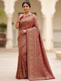 Maroon Woven Design Art Silk Kanjivaram Saree
