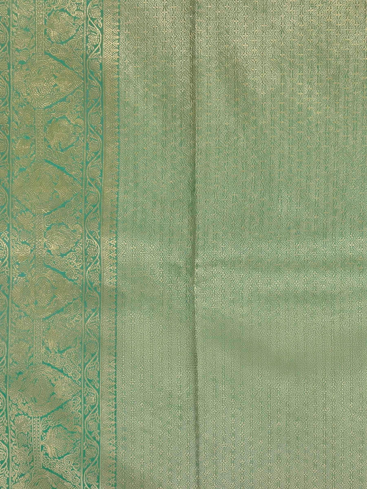 Sea Green Woven Design Art Silk Kanjivaram Saree
