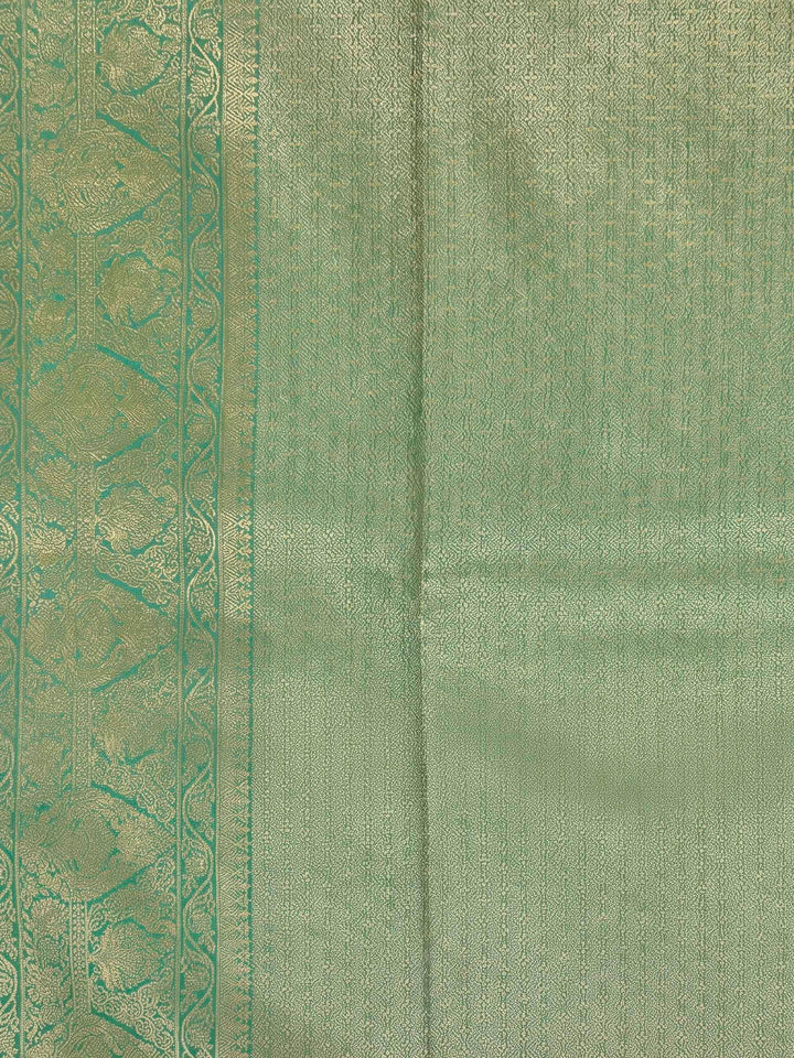 Sea Green Woven Design Art Silk Kanjivaram Saree