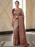 Maroon Woven Design Art Silk Kanjivaram Saree