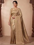 Beige Woven Design Art Silk Kanjivaram Saree