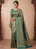 Green Woven Design Art Silk Kanjivaram Saree