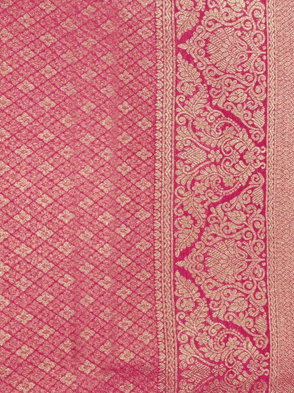 Pink Woven Design Art Silk Kanjivaram Saree