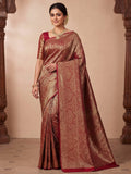 Red Woven Design Art Silk Kanjivaram Saree