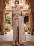 Grey Woven Design Art Silk Kanjivaram Saree