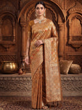 Mustard Woven Design Art Silk Kanjivaram Saree