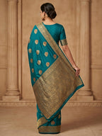 Blue Woven Design Dola Silk Saree