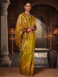 Olive Woven Design Dola Silk Saree